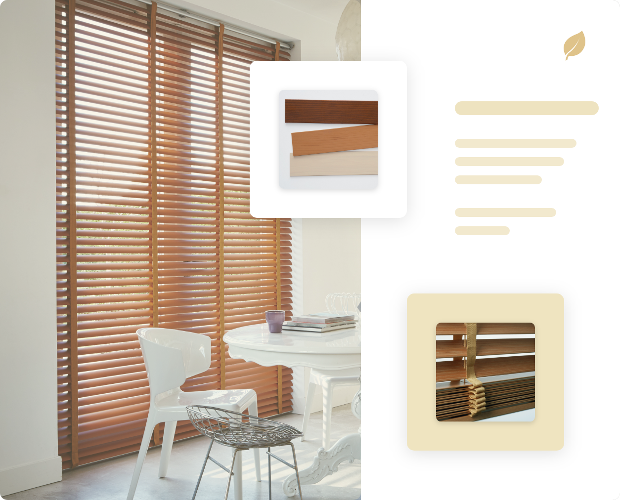 Nachhaltige Design-Jalousien aus Holz vom Raumausstatter Dekofactory in 0211 Bonn für Ihre Fenster-Dekoration